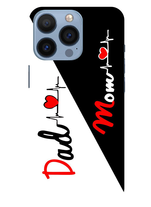 Mom Dad Love quotes Back Cover For Apple Iphone 13 Pro