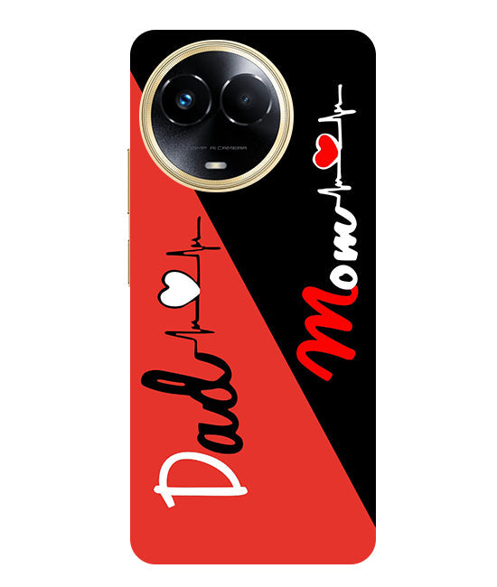 Mom Dad 1 Love quotes Back Cover For Realme C67 5G