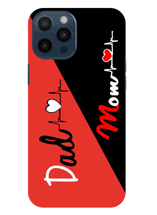 Mom Dad 1 Love quotes Back Cover For  Iphone 12 Pro