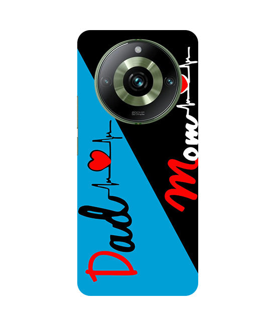 Mom Dad 2 Love quotes Back Cover For Realme 12 Plus 5G