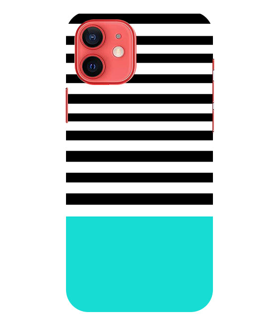 Horizontal Multicolor Stripes Back Cover For Iphone 12 Mini