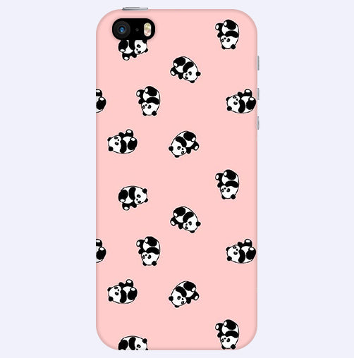 Cuties Panda Printed Back Cover For  Apple Iphone 5/5S