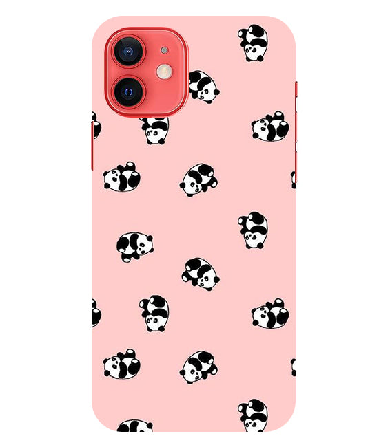 Cuties Panda Printed Back Cover For Iphone 12 Mini