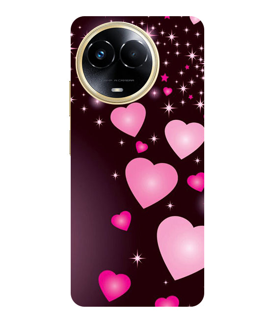 Heart Design Printed Back Cover For Realme C67 5G