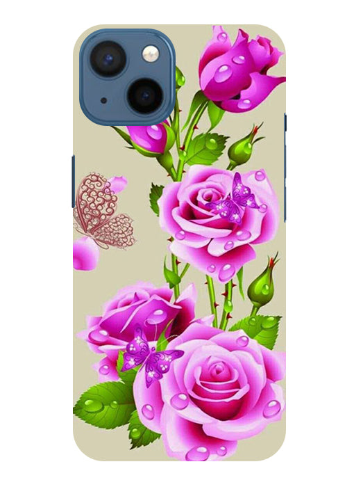 Flower Pattern 1 Design Back Cover For Iphone 13