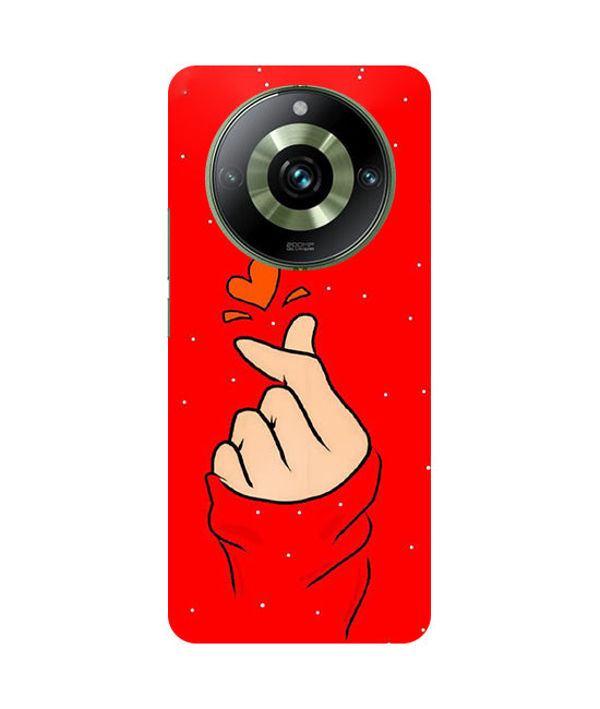 Finger Heart Back Cover For Realme 12 Pro 5G/ 12 Pro Plus 5G