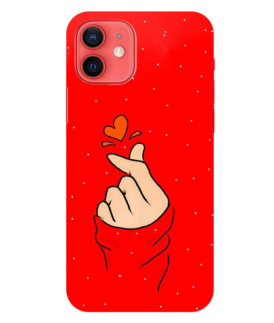 Finger Heart Back Cover For Iphone 12 Mini