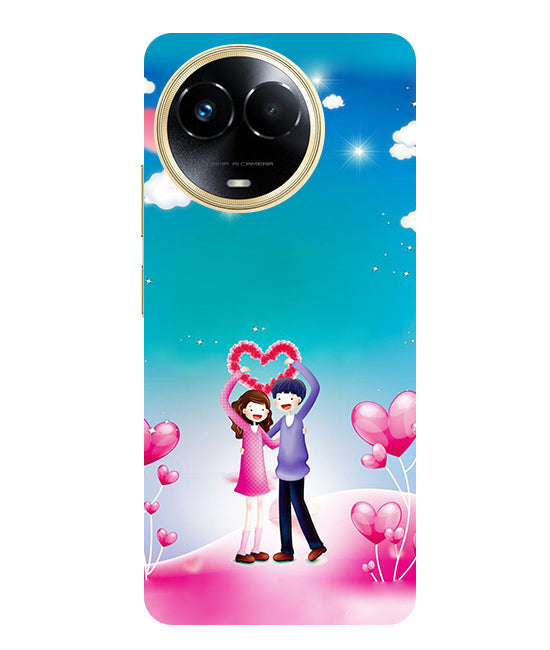 Couple Heart Back Cover For Realme C67 5G