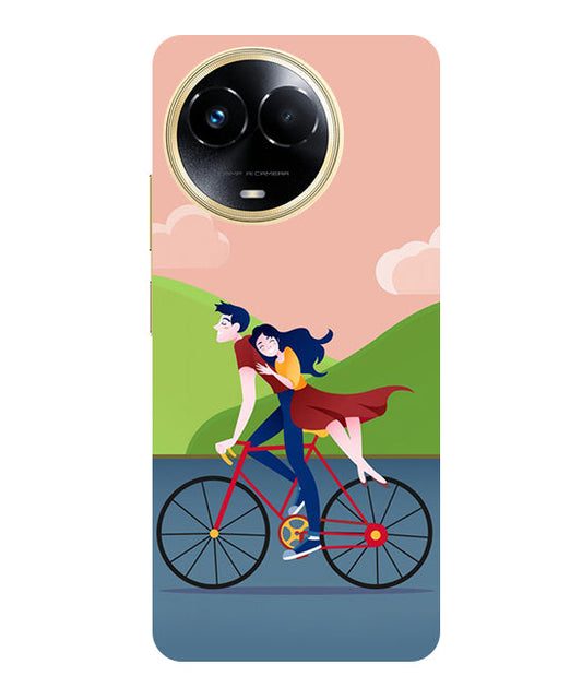 Cycling Couple Back Cover For  Realme C67 5G