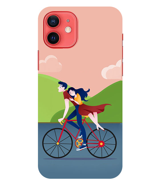 Cycling Couple Back Cover For Iphone 12 Mini