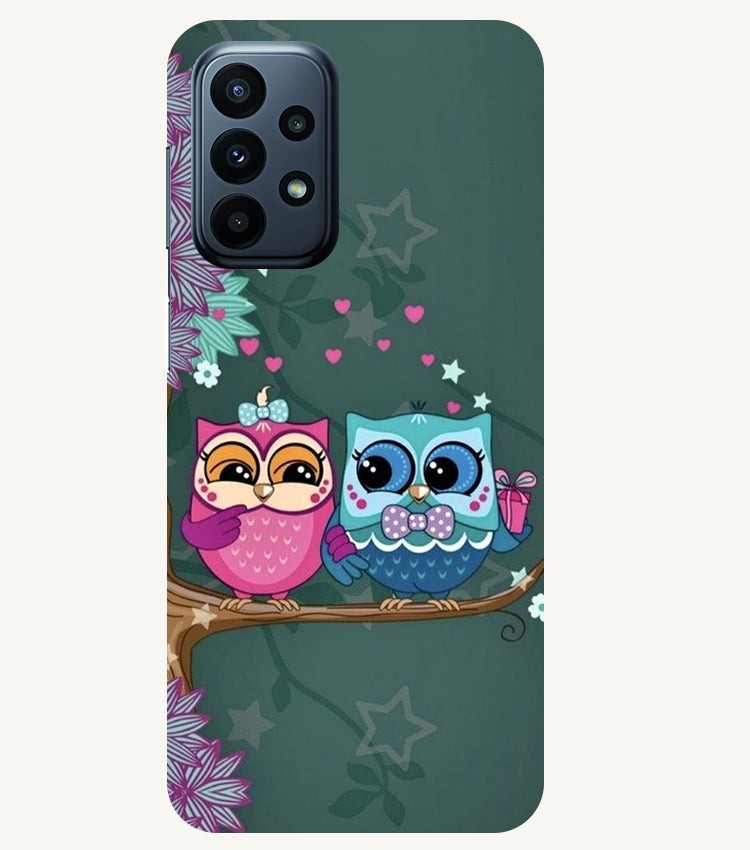 Heart Owl Design Back Cover For Samsung Galaxy A23 5G