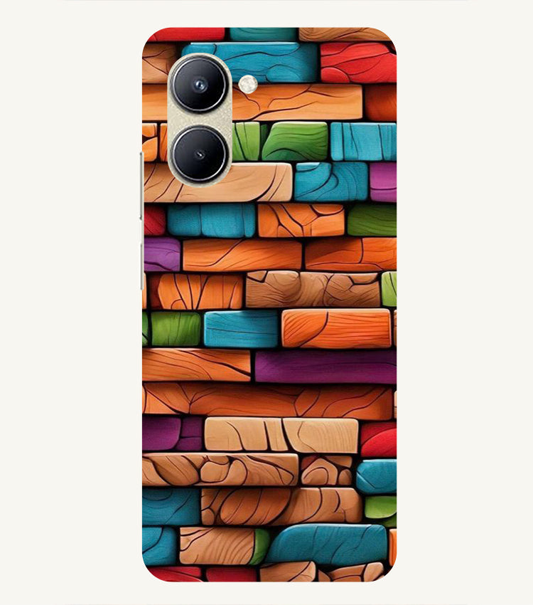 Colorful Wood Back Cover For Realme C33