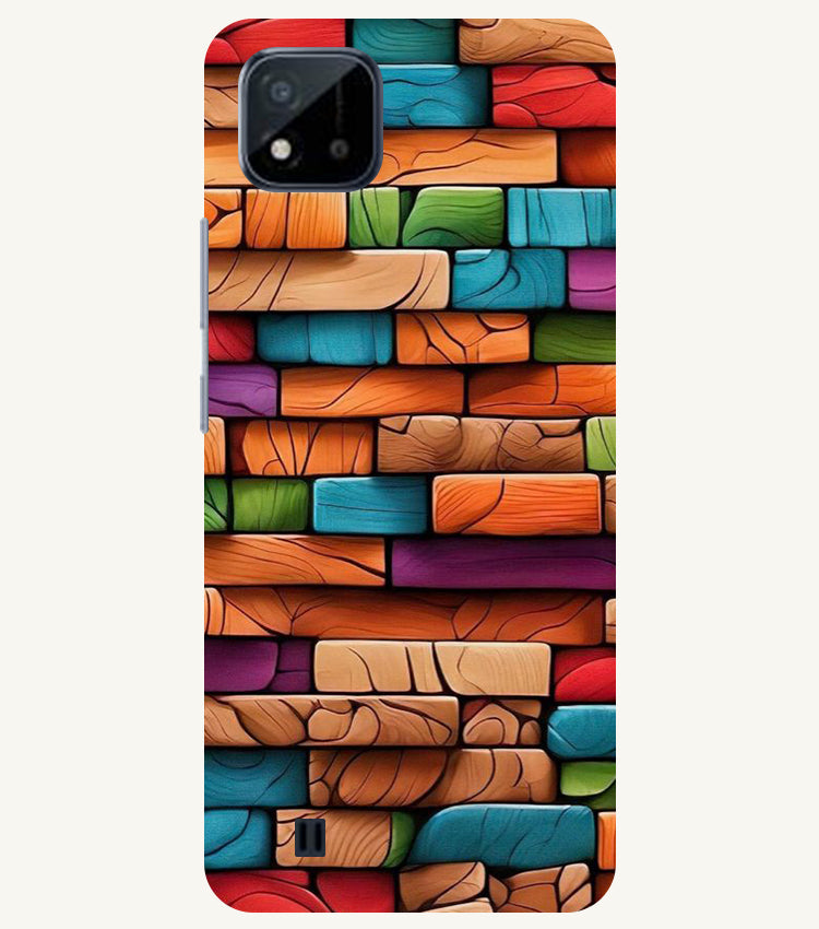 Colorful Wood Back Cover For Realme C11 2021,C20