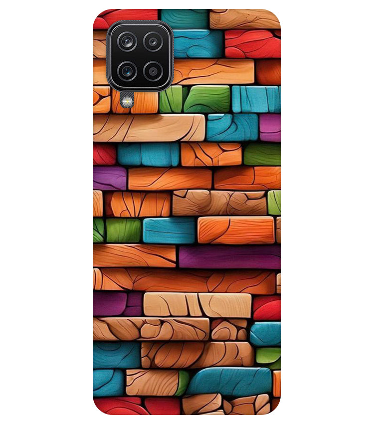 Colorful Wood Back Cover For Samsung Galaxy A22 4G