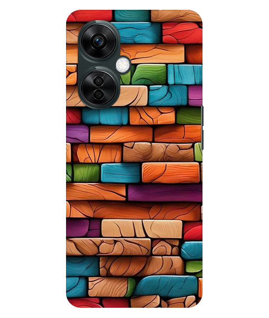 Colorful Wood Back Cover For OnePlus Nord CE 3 Lite 5G