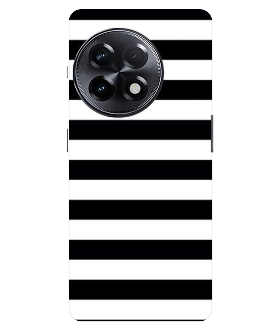 Black and White Stripes Back Cover For OnePlus 11R