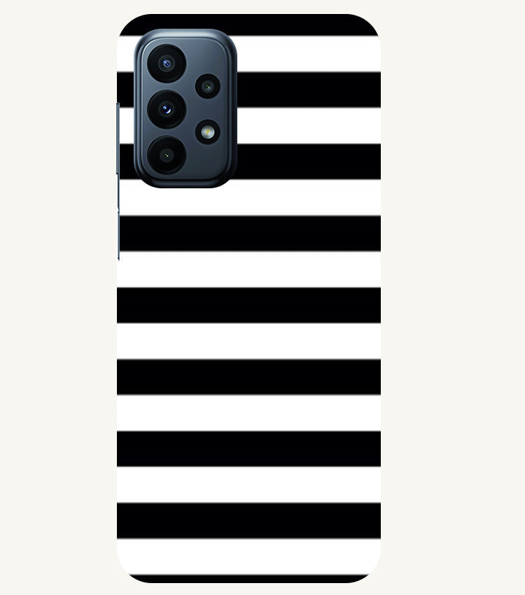 Black and White Stripes Back Cover For Samsung Galaxy A23 5G