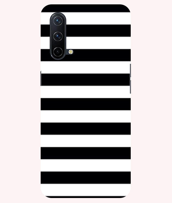 Black and White Stripes Back Cover For OnePlus Nord CE 5G