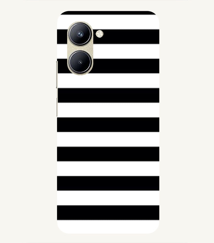 Black and White Stripes Back Cover For Realme C33