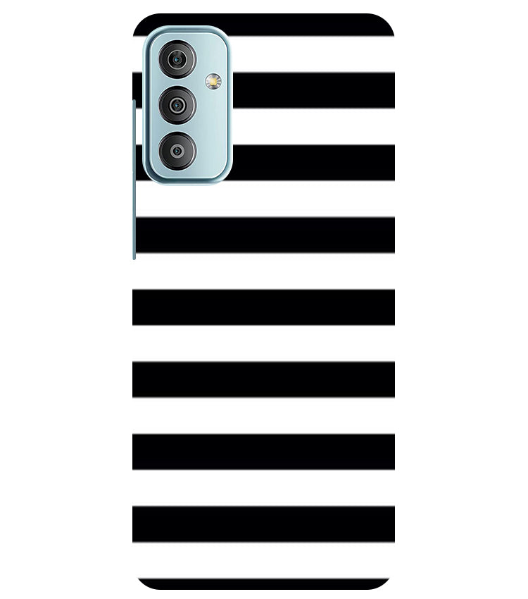 Black and White Stripes Back Cover For Samsung Galaxy F23 5G