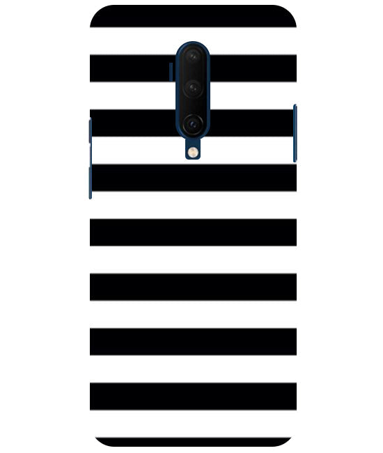 Black and White Stripes Back Cover For OnePlus 7T Pro