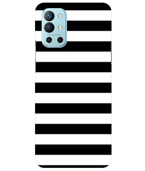 Black and White Stripes Back Cover For OnePlus 9R