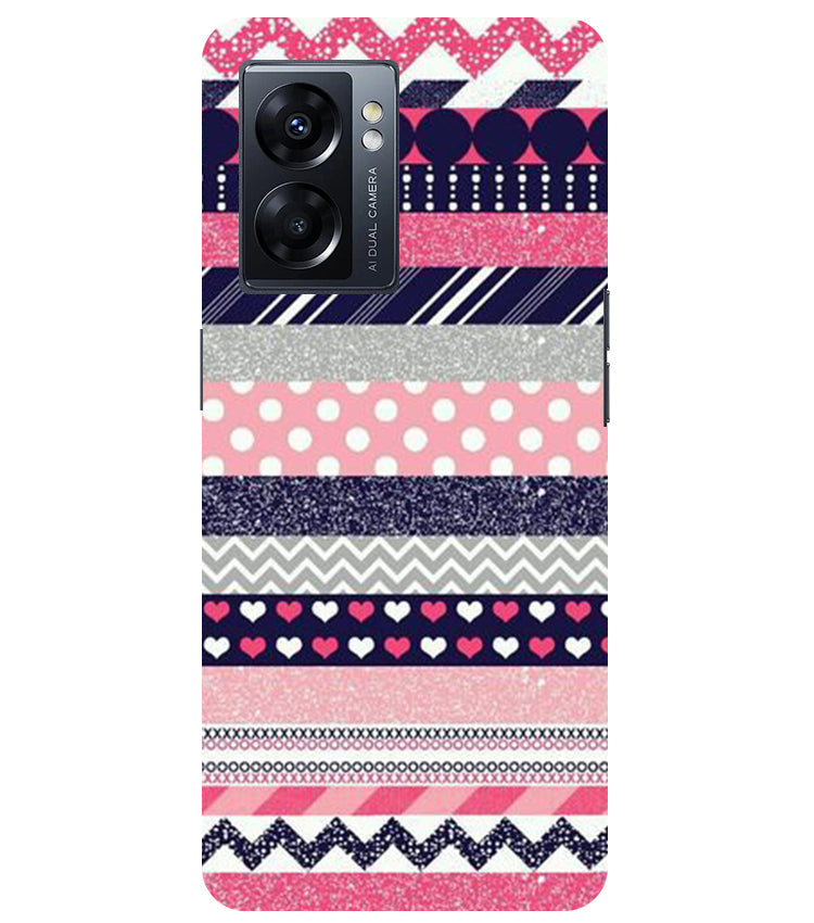 Colorful Stripes Back Cover For Oppo K10 5G