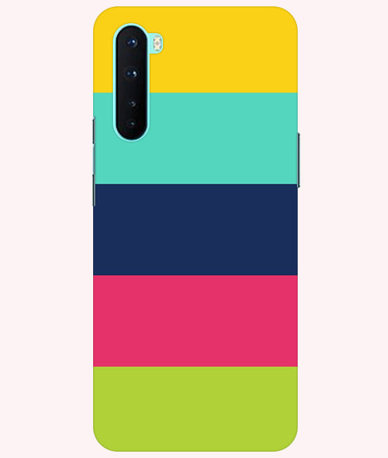 Five Color Stripes Back Cover For OnePlus Nord