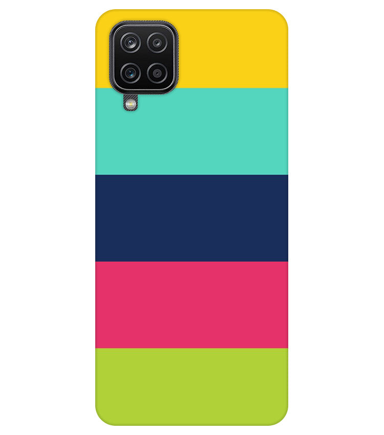 Five Color Stripes Back Cover For Samsung Galaxy A22 4G