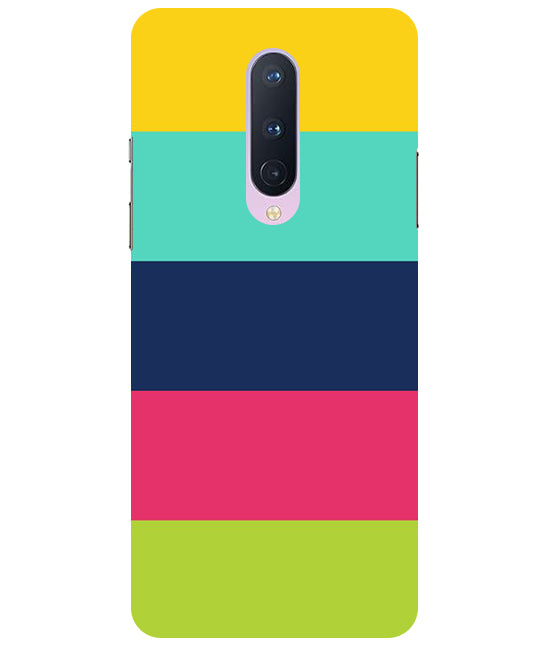 Five Color Stripes Back Cover For OnePlus 8