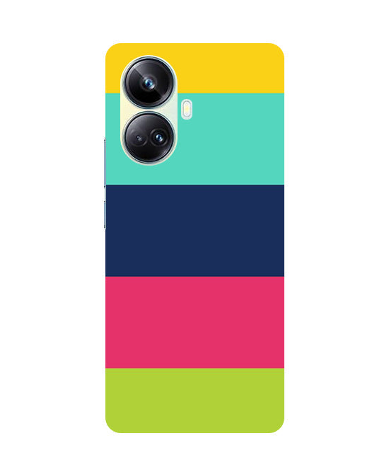 Five Color Stripes Back Cover For Realme 10 Pro Plus 5G