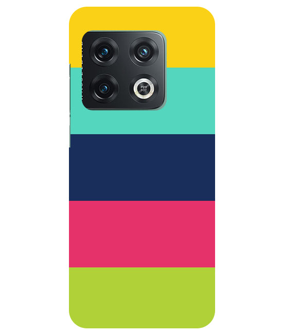 Five Color Stripes Back Cover For OnePlus 10 Pro 5G