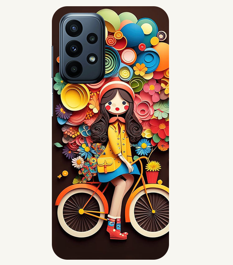 Girl Cycling Back Cover For Samsung Galaxy A23 5G