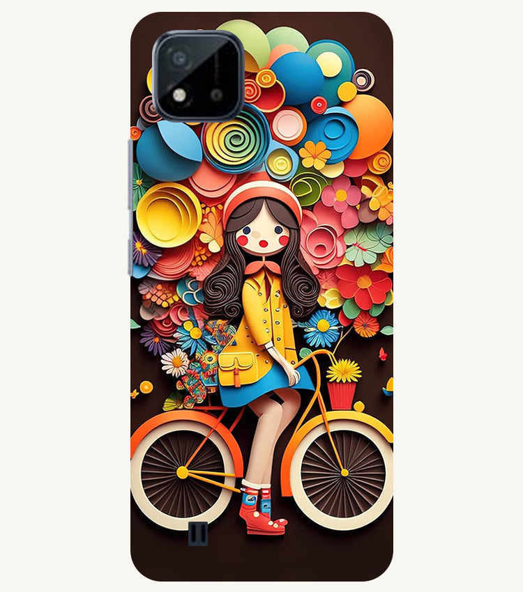 Girl Cycling Back Cover For Realme C11 2021,C20