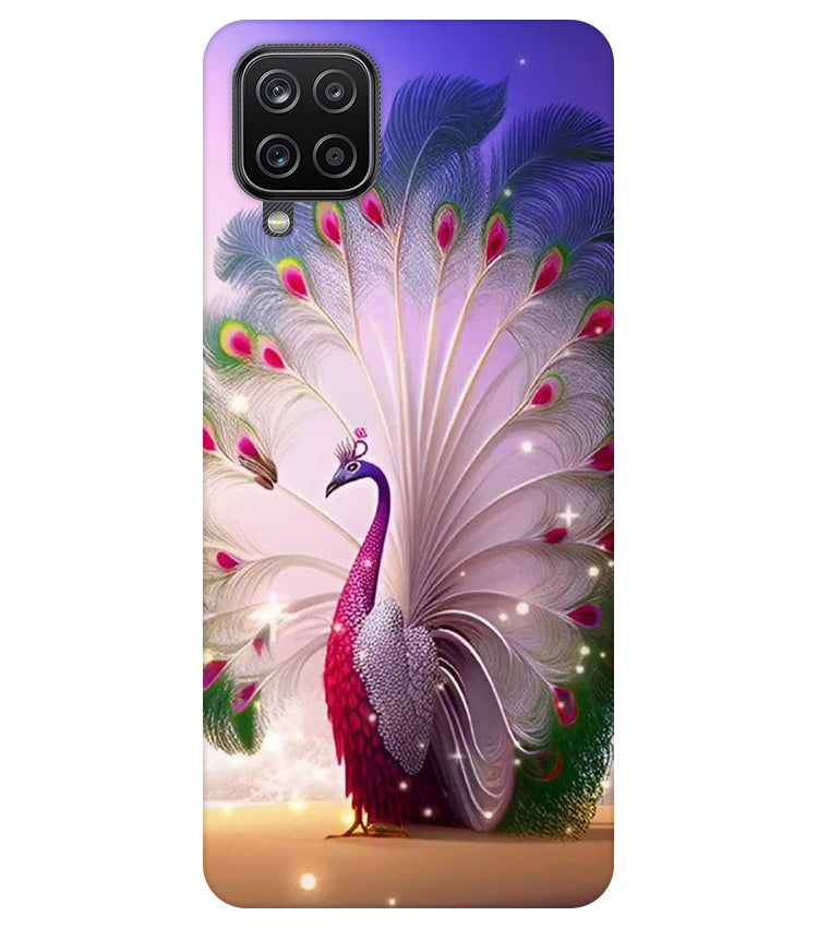 Peacock with Feather Back Cover For Samsung Galaxy A22 4G