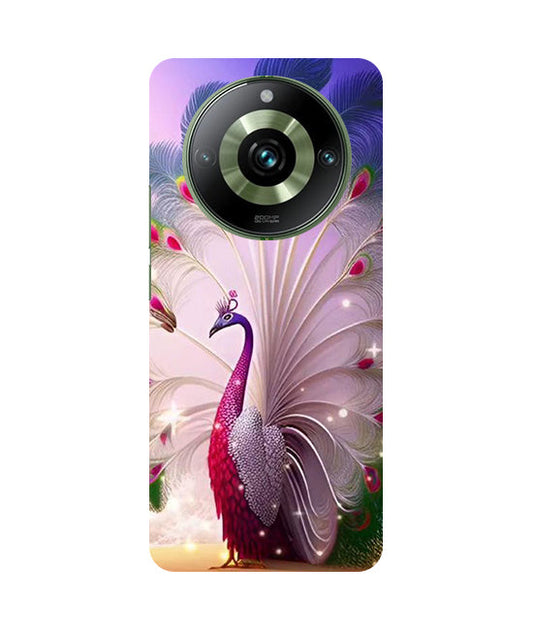 Peacock with Feather Back Cover For  Realme 12 Plus 5G