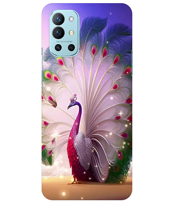 Peacock with Feather Back Cover For OnePlus 9R