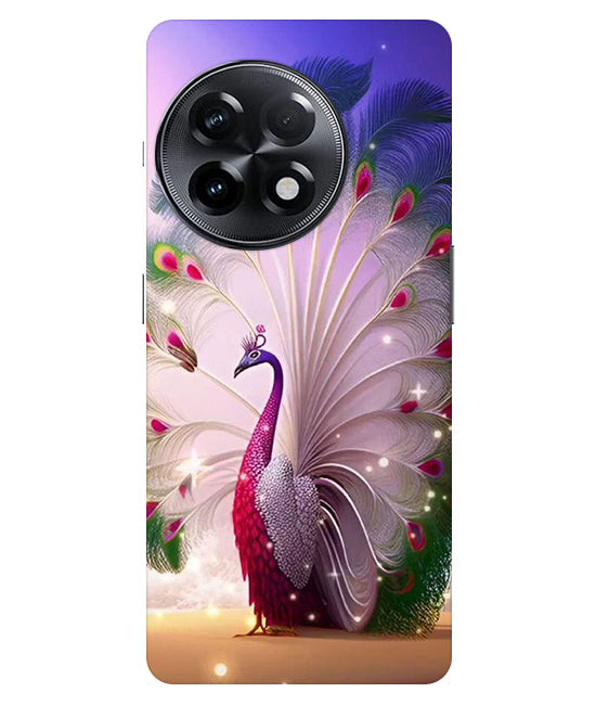 Peacock with Feather Back Cover For OnePlus 11R