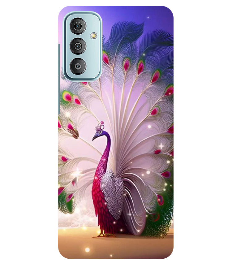 Peacock with Feather Back Cover For Samsung Galaxy F23 5G