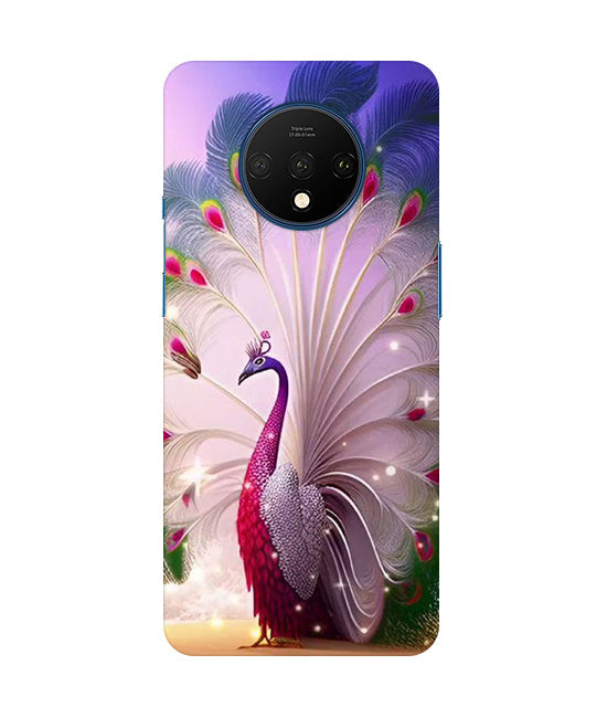 Peacock with Feather Back Cover For OnePlus 7T