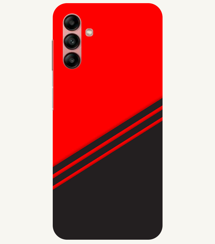 abstract red-black design flat line Back Cover For Samsung Galaxy M13 4G