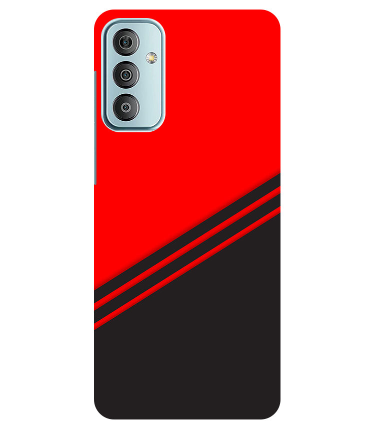 abstract red-black design flat line Back Cover For Samsung Galaxy F23 5G