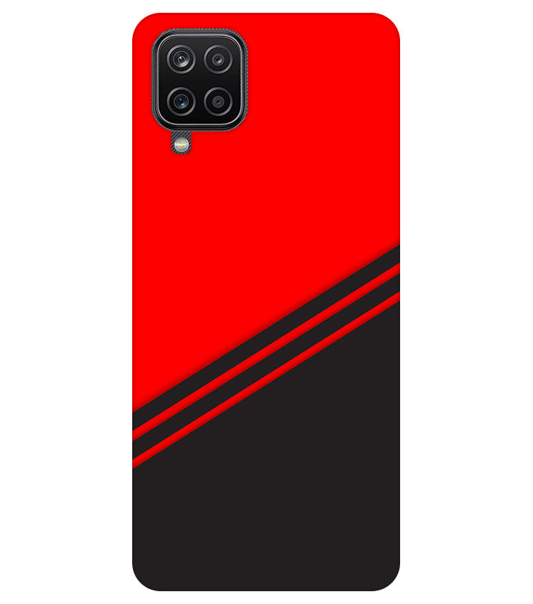 abstract red-black design flat line Back Cover For Samsung Galaxy A22 4G