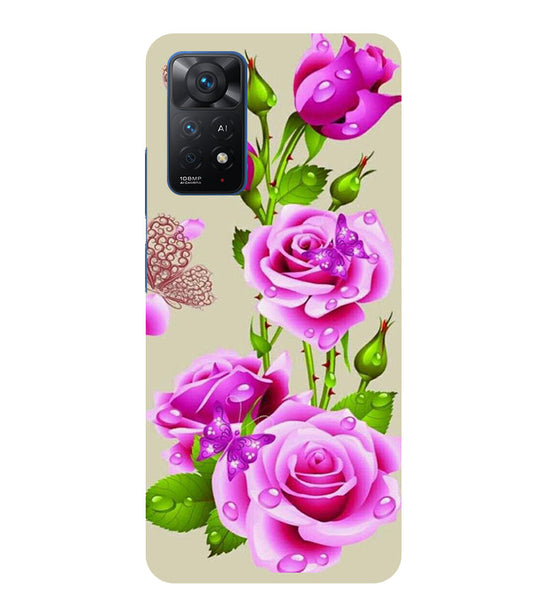 Flower Pattern 1 Design Back Cover For  Mi Redmi Note 11 Pro/ 11 Pro Plus 5G