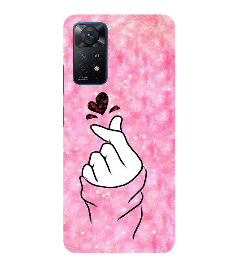 Finger Heart 1 Back Cover For Mi Redmi Note 11 Pro/ 11 Pro Plus 5G