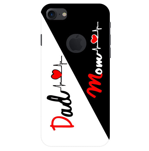 Mom Dad Love quotes Back Cover For  Apple Iphone 8 Logocut