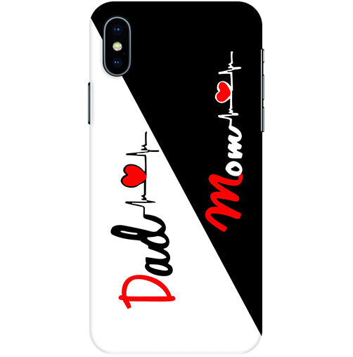 Mom Dad Love quotes Back Cover For Apple Iphone Xs