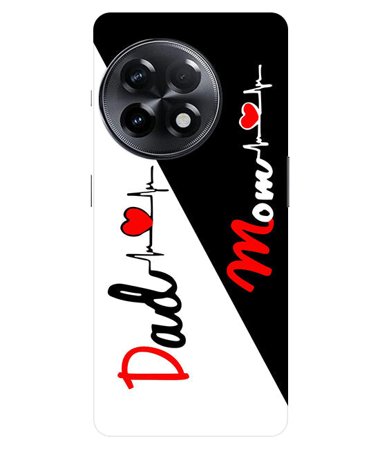 Mom Dad Love quotes Back Cover For Oneplus 11R 5G