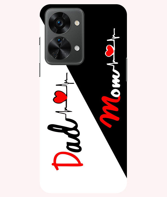 Mom Dad Love quotes Back Cover For Oneplus Nord 2T 5G