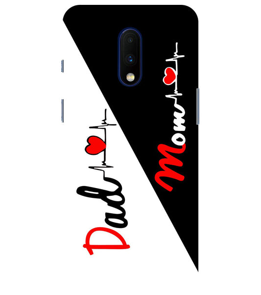 Mom Dad Love quotes Back Cover For  Oneplus 7